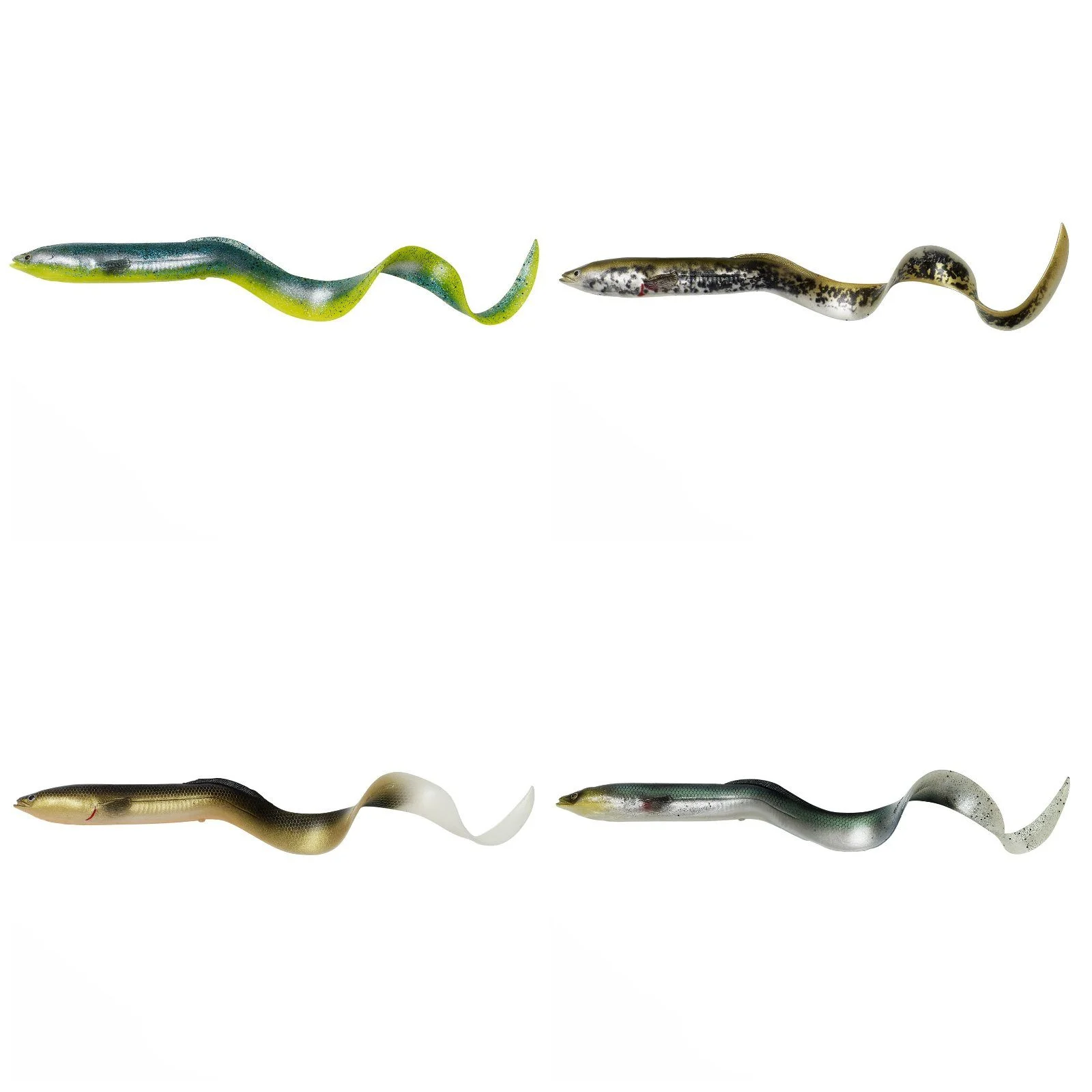 Savage Gear 3D Real Eel 15cm – Green Yellow Glitter Gummiköder